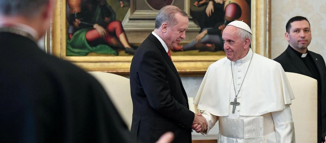 Ρ.Τ.Ερντογάν σε Πάπα Φραγκίσκο: «Όλη η ανθρωπότητα πρέπει να ενωθεί κατά του Ισραήλ»